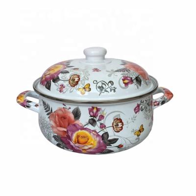 China Zhili 812D Enamel Stock Pot Viable Enamel Casserole for sale