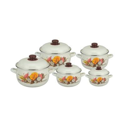 China Sustainable Enamel Casserole Dish With Lid Enamel Cooking Pots for sale