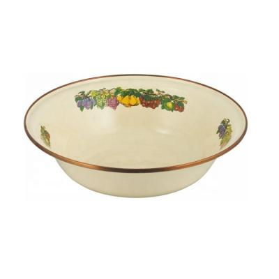 China 206D Large Size 30cm Sustainable Casserole Pots Enamel Tray Enamel Washbasin for sale