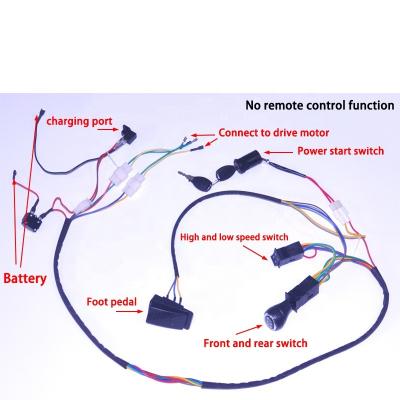 China Ride On Toy 6V 12V Kids Toy Car Wiring Harness Include Electric Switch Ride On Power Wheel Parts for sale