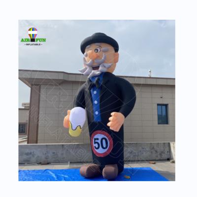 China Advertising/Event/Promotion/Decoration 4.5m high inflatable Abraham model, giant holland cartoons, inflatable old man for sale