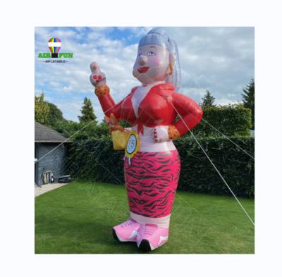 China Advertising/Event/Promotion/Decoration Fashion Woman Cartoon Holland Inflatable Sarah Doll with SALE Bag for sale