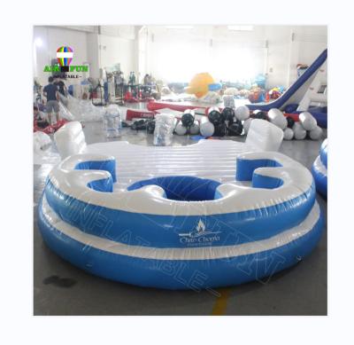 China PVC Airfun Manufacture inflatable water floating sofa toys ,Inflatable Water Floating Island Lounge inflatable motorized water toy for sale