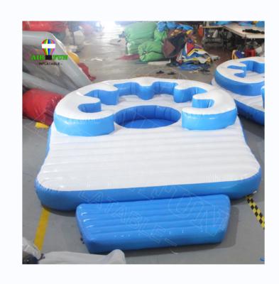 China PVC Airfun Factory New Design Inflatable Aqua Bana  Inflatable Floating Lounge Sofa For Yacht Boat for sale