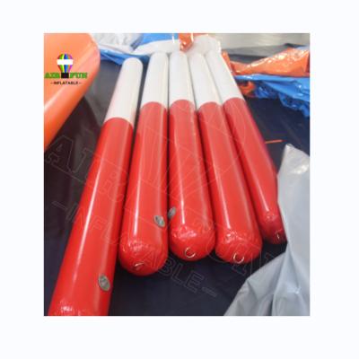 China PVC Airfun Custom PVC Floating Cylinder Race Marker Water Tube Buoy Tetrahedron Inflatable Long Tube For Sale for sale