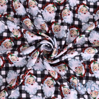 China [Bullet Fabric] 3846 Santa Claus Christmas Plaid Printed Liverpool Viable Bullet Fabric For DIY Garment Sewing Supplies for sale