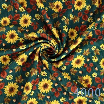 China [Bullet Fabric] 4000 Thanksgivings Autumn Sunflower Printed Liverpool Viable Bullet Fabric For DIY Garment Sewing Supplies for sale