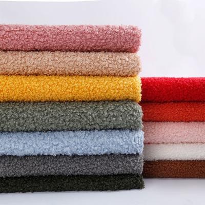 China [Solid Fabric] Viable Solid Color Teddy Fleece Fabric AB053 for sale