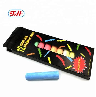 China Writing 12pcs Jumbo Color Chalk Big Size Street Sidewalk Jumbo Chalks for sale