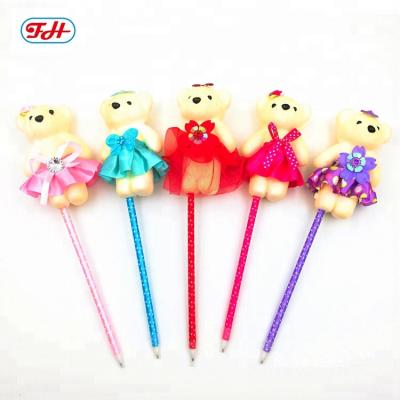 China Lovetly Pen Bear Designs Plush Toy Ball Pen Promotional Funny Ball Pen For Girl for sale