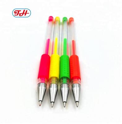 China Fluorescent color gel ink pen normal office and school use for sale