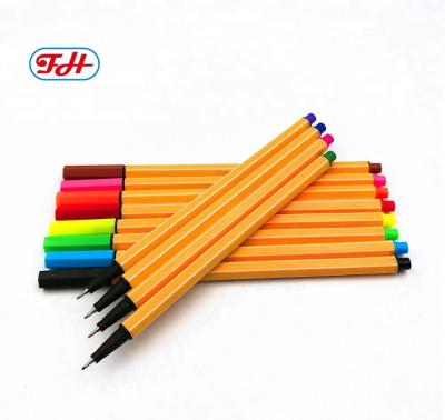 China Writing 12 Soft Writing Soft Colors Fine Line Pen 0.4mm Fine Line Marker for sale