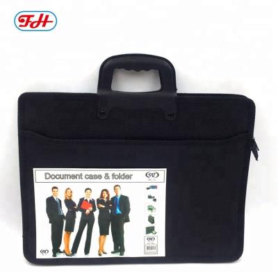 China Document file bag A4 PP document case and folder with plastic handel for office use for sale