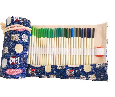 China Drawing Writing High Quality 72 Color Wooden Pencils With Cloth Packing Nice Gift for sale