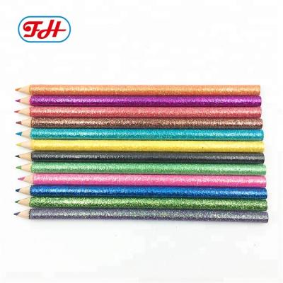 China Drawing Custom Artist Wooden Grade Glitter Color Paint Pencil for sale