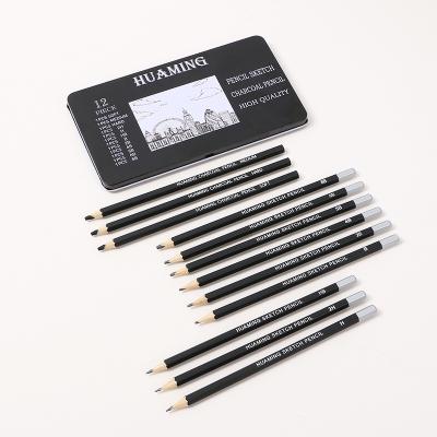 China office & School Pencil High Quality Pencil Sketch With Soft Semi-hard Charcoal Pencil Set for sale