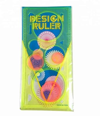 China Competitive Kids Drawing Ruler Spiral Art Set Template Ruler Design Drawing Ruler for sale