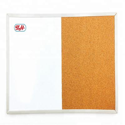 China High Quality DRAWING BOARD 2 in 1 White Board and Soft Plastic Cork Board Frame for sale