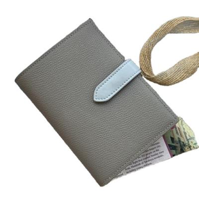 China Brand New RFID 2022 Women's Short Wallet Customized High End Card Holder CE Leather Strap Luxury Calfskin Wallet for sale