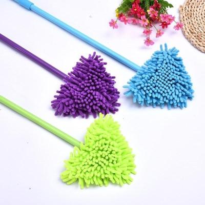 China Sustainable Factory Wholesale Chenille Triangle Broom Household Cleaning Flat Chenille Broom for sale