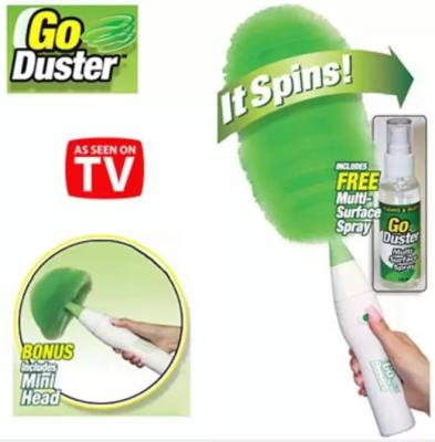 China Hot Selling Green Household Cleaning 360 Easy Go Type Spin Duster Battery Electric Duster for sale