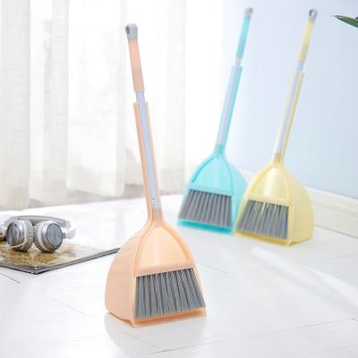 China Artifact Hair Broom Dustpan Set Home Children's Sweep Mini Broom Soft Dustpan Household Garbage Toy for sale