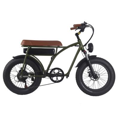 China Aluminum Alloy 20 Inch 500w Super Battery Fat Tire Electric Mountain Bike Vintage Electrica Seat for sale