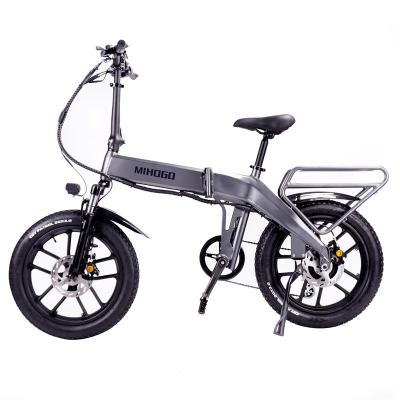 China Aluminum Alloy Fast Folding Mountain Bike Fat Tire 7Speed ​​48V 12Ah Battery Uniesx E Bike US Current Fat for sale