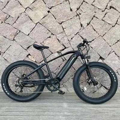 China Aluminum Alloy 7 Speed ​​26 INCH 48v 500w Aluminum Alloy Mountain Bike Double Fat Tire Electric Bike Disc Brake E Bike For Adult for sale