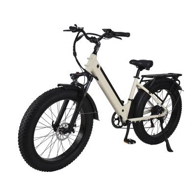 China Electric Bike 7 Speeds 48V 500W 26 Inch 4.0 Aluminum Alloy Mountain Fat Tire City High Speed for sale