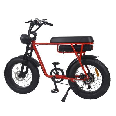 China Supplier Aluminum Alloy Snow Fat Tire Solid Suspension Motorcycle Golden Battery E-Bike Electric Bike for sale