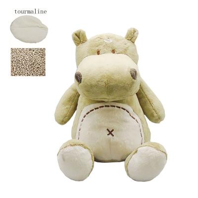 China Wholesale Cozy Plush Hippo Animals Microwavable Plush Stuffed Soft Heatable Toy for sale