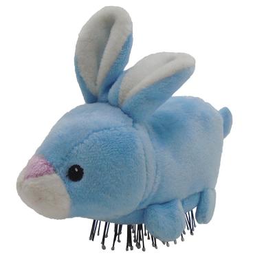 China Foldable Children Like Comb Hair Plush Function Toy Blue Rabbit Comb for sale