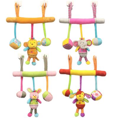 China Plush EN-71 ASTM Test Passed Super Soft Baby Plush Toy Rabbit Crib Hanging Crib Toy for sale