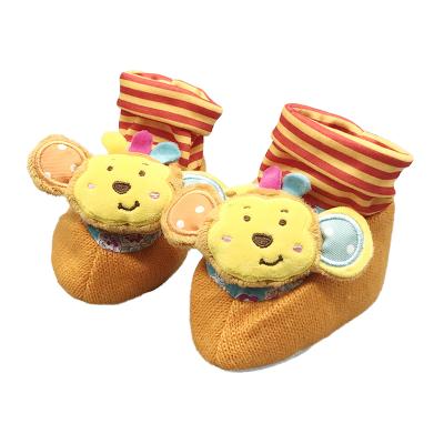 China Lovely Children Plush Plush Indoor Animals Slippers Monkey Infant Shoes for sale