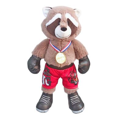 China Home Strong Plush Raccoon Standing Toy With Box Champion Costume for sale