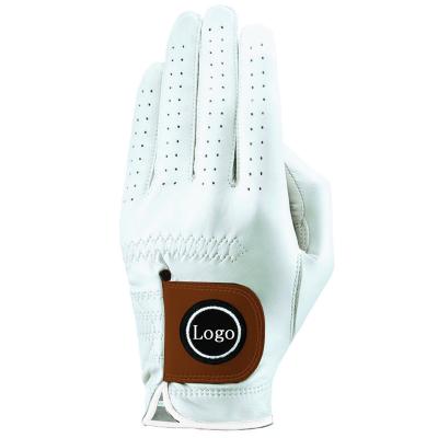 China China Manufacturer High Quality Soft Cabretta Men's Leather Custom Print Women's Golf Gloves Ladies for sale