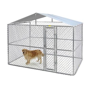 China Durable Commercial Outdoor Large Dog Kennel Cage Dog Runned Beg Dog Cages Stainless Steel Panels for sale