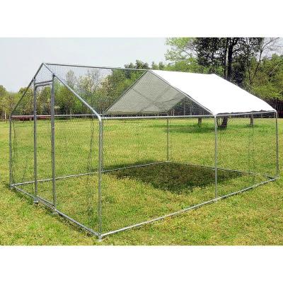 China Farms Breathable Metal Iron Wire Mesh Hens Chicken Coop With Door And Waterproof Cover for sale