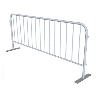 China Construction Galvanized Temporary Steel Barricades With Flat Feet For Crowd Control for sale