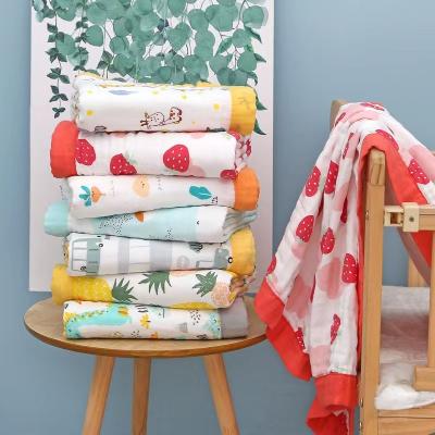 China Flame Retardant Muslin Baby Blankets, Oversized 6 Layers Cotton Baby Comforter Soft and Kids Blankets for Boys and Girls for sale