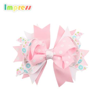 China Fabric Fashion Design Hair Accessories Pink Hair Clip For Baby for sale