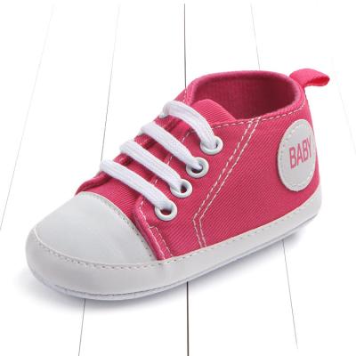 China Wholesale Anti-odor Classic Soft Sole Canvas Baby Crib Shoes for sale