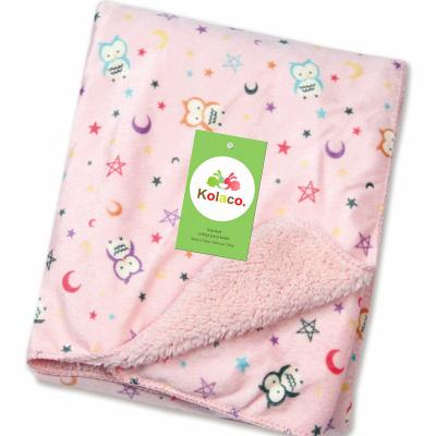 China Western Wholesale Super Soft Print Throw Fleece Receiving Blanket for sale