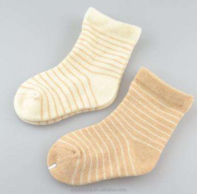 China Antibacterial 100% Organic Cotton Baby Kids Socks In Natural Colors No Dyes for sale