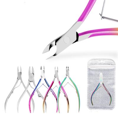 China Right Handed Scissor Stainless Steel Cuticle Trimmer 3/4 Cuticle Nippers Clippers Scissor Cutter Remover Pedicure Manicure Nail Tool for sale