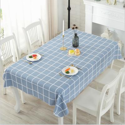 China PVC Waterproof Oilproof Table Cloth Party Tablecloth Heavy Duty Study Office Dining Table Cloth for sale