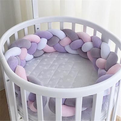 China Infant Memory Plush Baby Crib Hutch Bumper for Bedding Crib 4 Stock Braided Yarn for Braided Baby Plush Playpens for sale