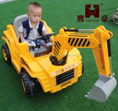 China Ride On Toy 12V Electric Ride On Car Construction Real Digger For Kids With Remote Control for sale