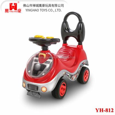 China Ride on Toy Cartoon Baby Walker with Music and Horn for Kids Push and Pedal Ride on Toy Car with Back Seat for sale